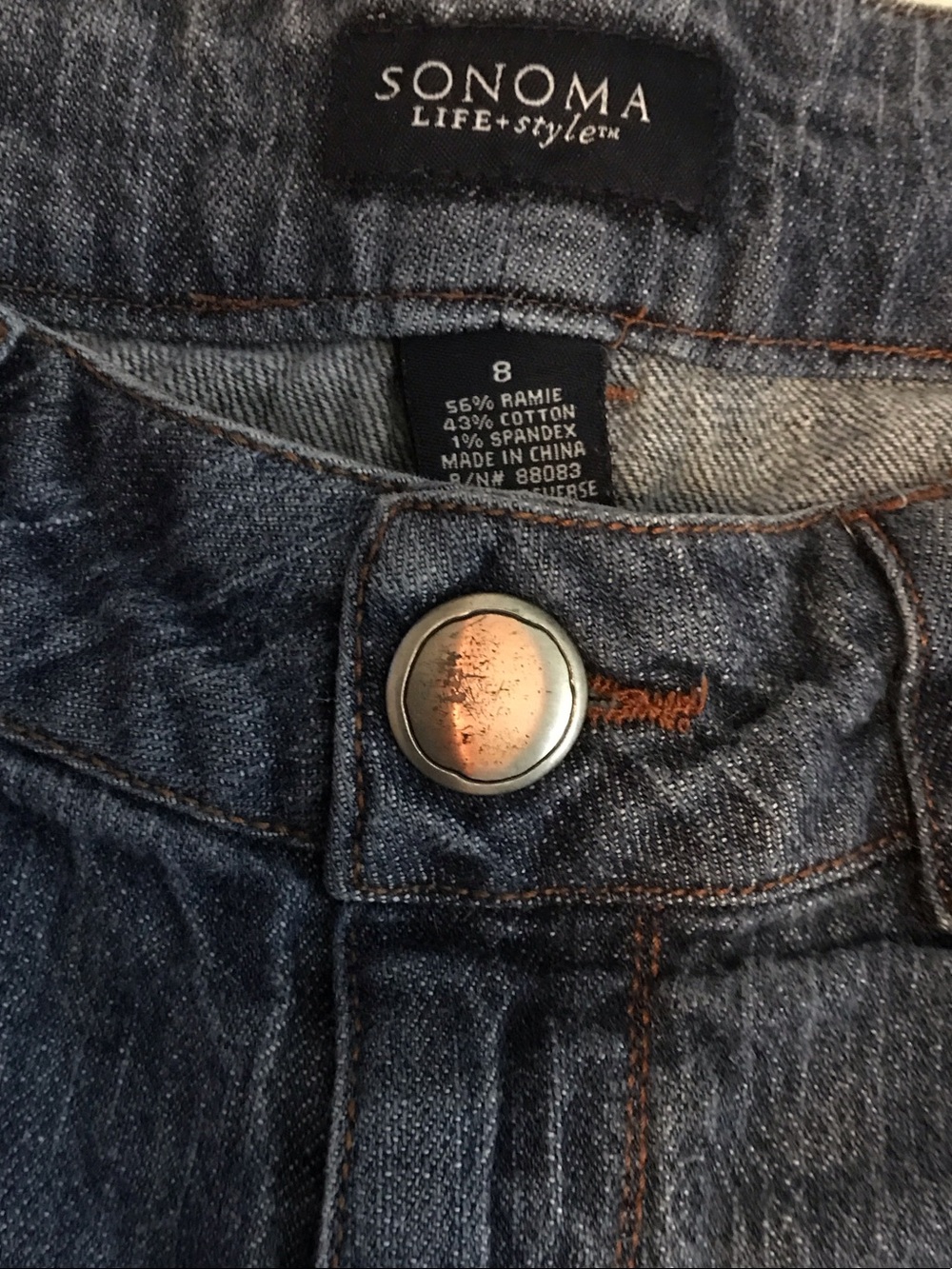 Sonoma Dark Blue Denim Jeans with Contrast Stitching